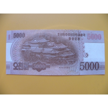 bankovka  5000 wonů Severní Korea  2013