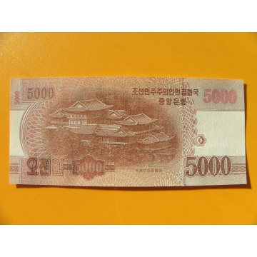 bankovka 5000 wonů Severní Korea 2013 - specimen