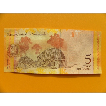 bankovka 5 bolívarů Venezuela - série F