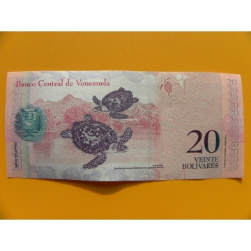 bankovka 20 bolívarů Venezuela - série W