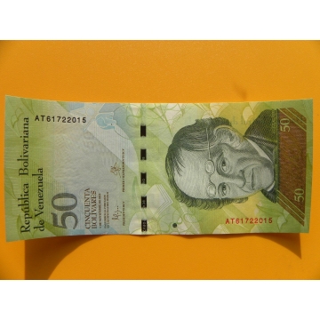 bankovka 50 bolívarů Venezuela - série AT