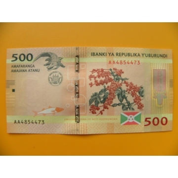 bankovka 500 franků Burundi  - série AA