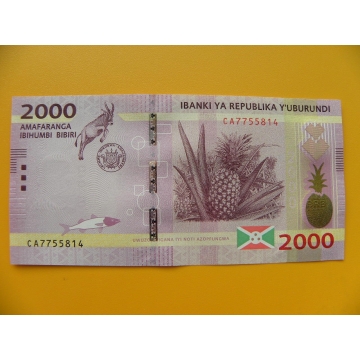 bankovka 2000 franků Burundi  - série CA