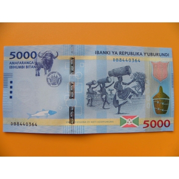 bankovka 5000 franků Burundi  - série DB