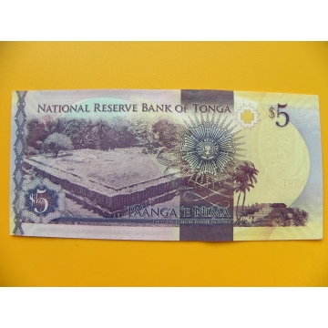 bankovka 5 paʻanga - království Tonga  - série A