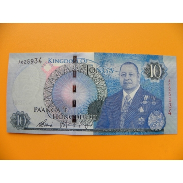 bankovka 10 paʻanga - království Tonga  - série A