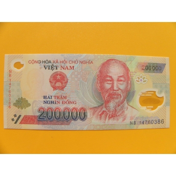bankovka 200000 dongů Vietnam -polymar - série NB