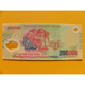 bankovka 200000 dongů Vietnam -polymar - série NB