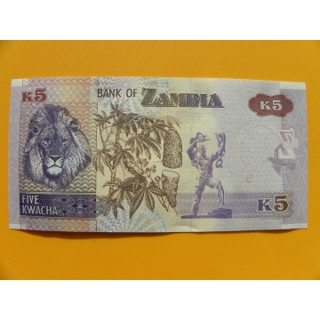 bankovka 5 kwachů Zambie/2015 - série BH
