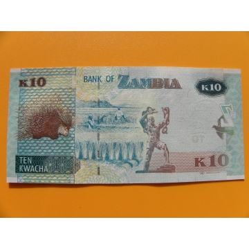 bankovka 10 kwachů Zambie/2015 - série CH