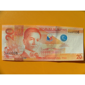 bankovka 20 peso Filipíny/2015 - série FA
