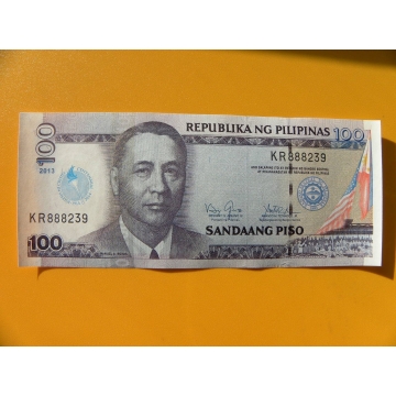 bankovka 100 peso Filipíny/2013 - série KR