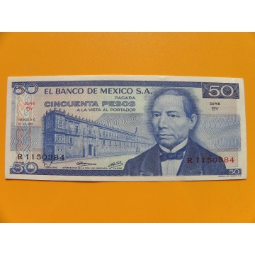 bankovka 50 pesos Mexiko 1973 série BY