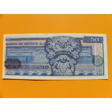 bankovka 50 pesos Mexiko 1976 série DX