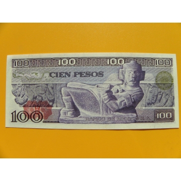 bankovka 100 pesos Mexico 1978 série JR