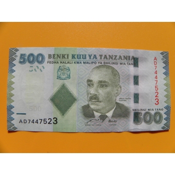 bankovka 500 šilingů Tanzánie 2010 -série AD