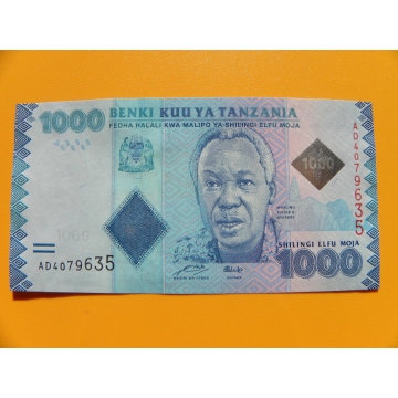 bankovka 1000 šilinků Tanzanie 2010 -série AD