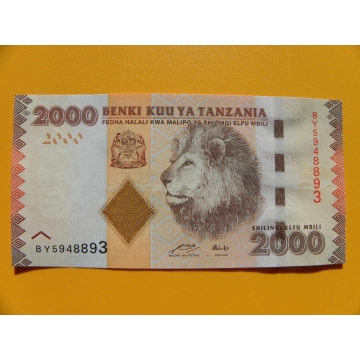 bankovka 2000 šilinků Tanzanie 2010 -série BY