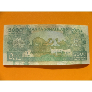 bankovka 5000 šilinků Somaliland 2015 - série BM