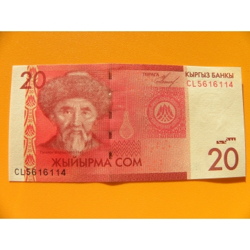 bankovka 20 somů Kyrgyzstán 2009 - série CL