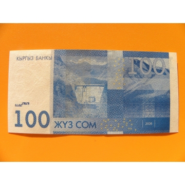 bankovka 100 somů Kyrgyzstán 2009 - série CD