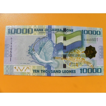 bankovka 10000 Leones Siera Leone 2010 -série DJ