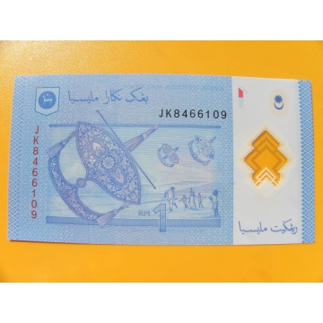 bankovka 1 ringgit Malajsie 2012 -série JK - polymar