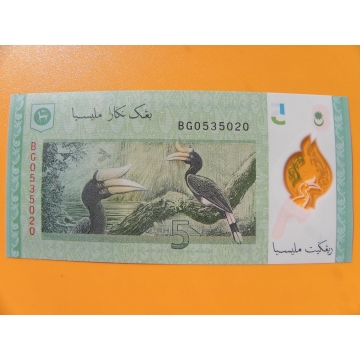 bankovka 5 ringgitů Malajsie 2012 -série BG - polymar
