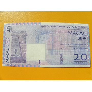bankovka 20 patac  Macau - listopad 2013 -série BK