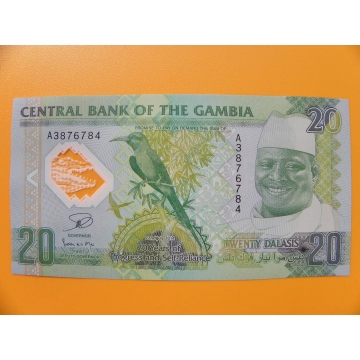 bankovka 20 gambijských dalasi /2014-2015 polymer