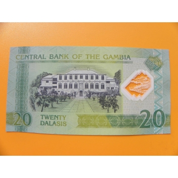 bankovka 20 gambijských dalasi /2014-2015 polymer