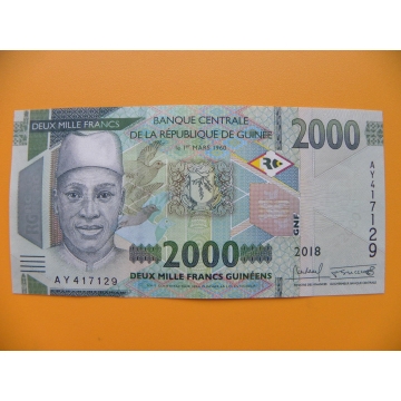 bankovka 2000 franků Guniea/2018