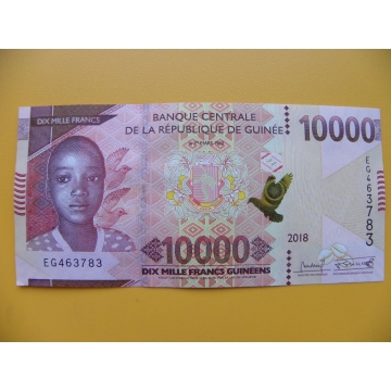 bankovka 10 000 franků Guniea/2018