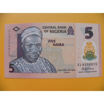 bankovka 5 nigerijských naira/2016 - polymer