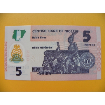 bankovka 5 nigerijských naira/2016 - polymer