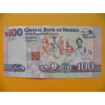 bankovka 100 nigerijských naira/2014