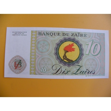 bankovka 10 zaire/1985