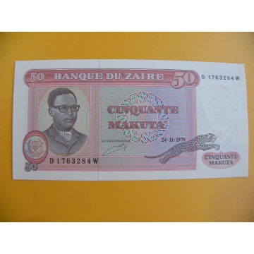 bankovka 50 zairských makuta/1979