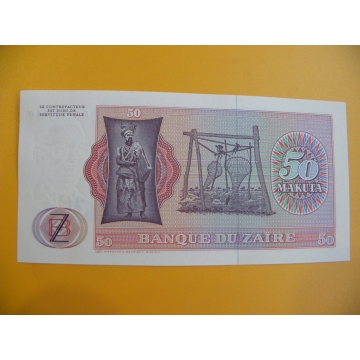 bankovka 50 zairských makuta/1979