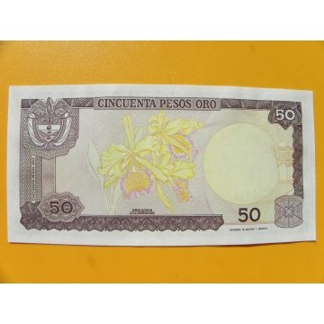 bankovka 50 kolumbijských pesos/1986 fff