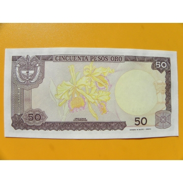 bankovka 50 kolumbijských pesos/1986 fff
