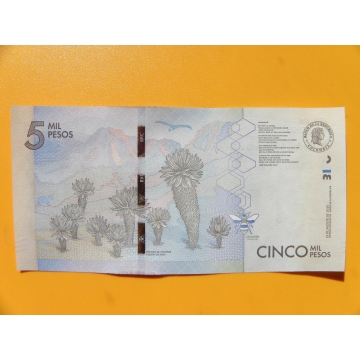 bankovka 5000 kolumbijských pesos/2015