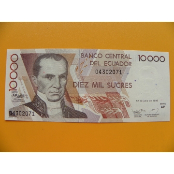 bankovka 10 000 ekvádorských sucres/1999