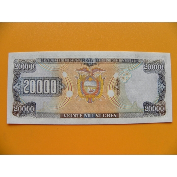 bankovka 20 000 ekvádorských sucres/1999