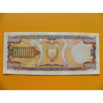 bankovka 50 000 ekvádorských sucres/1999