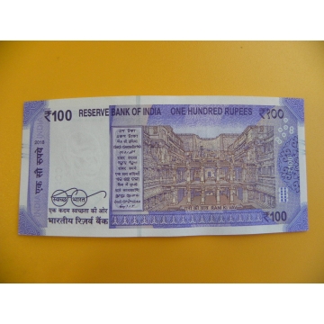 bankovka 100 indických rupií/2018