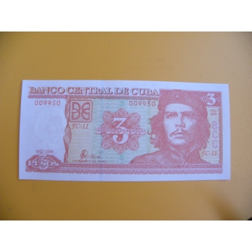 bankovka 3 kubánské pesos/2006