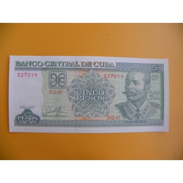 bankovka 5 kubánských pesos/2017
