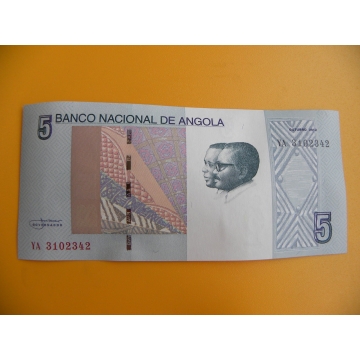 bankovka 5 angolských kwanzas/2012