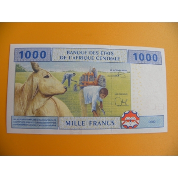 bankovka 1000 franků CFA/2002